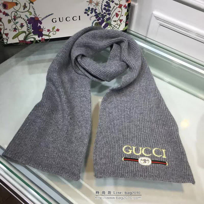 GUCCI古馳 兔絨+羊絨針織圍巾帽子套裝 百搭情侶款 LLWJ5786